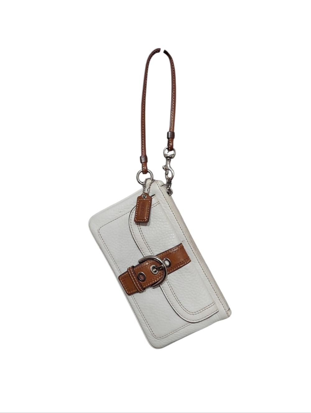 Coach Soho Buckle Leather Wristlet Wallet With Chrome Gently Loved